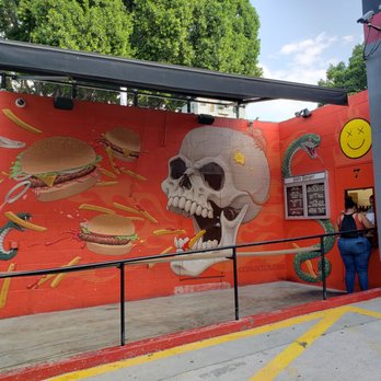 Hate Burger - Amazing skull art. Can't miss it - Burgers Near Me - Redlands, California