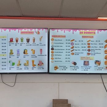 SK Donuts - Wall Menu - Donuts Near Me - Stockton, California SK Donuts - Wall Menu - Donuts Near Me - Stockton, California