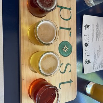 Prost Biergarten - Beer flight! - German Near Me - Wilmington, North Carolina