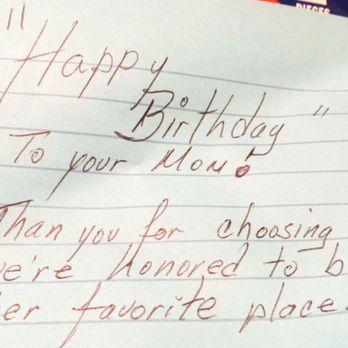 Mr Delicious - Sweetest birthday note EVER! Thank you, Mr. Delicious! - Mexican Near Me - Syracuse, Utah Mr Delicious - Sweetest birthday note EVER! Thank you, Mr. Delicious! - Mexican Near Me - Syracuse, Utah