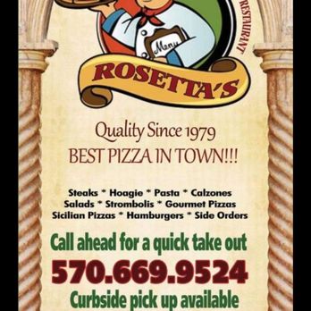 Rosetta’s pizza - a menu for a restaurant - Pizza Near Me - Nesquehoning, Pennsylvania Rosetta’s pizza - a menu for a restaurant - Pizza Near Me - Nesquehoning, Pennsylvania