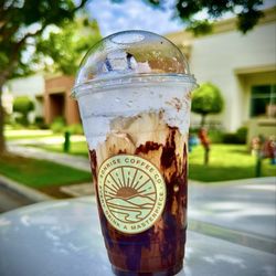 Sonrise Coffee Co. - S'mores latte Iced with Oatmilk. The Illy Coffee hits the spot!