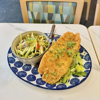 Kinaree Eatery - Crispy Fish Apple Salad $25 - Breakfast & Brunch Near Me - Irvine, California Kinaree Eatery - Crispy Fish Apple Salad $25 - Breakfast & Brunch Near Me - Irvine, California