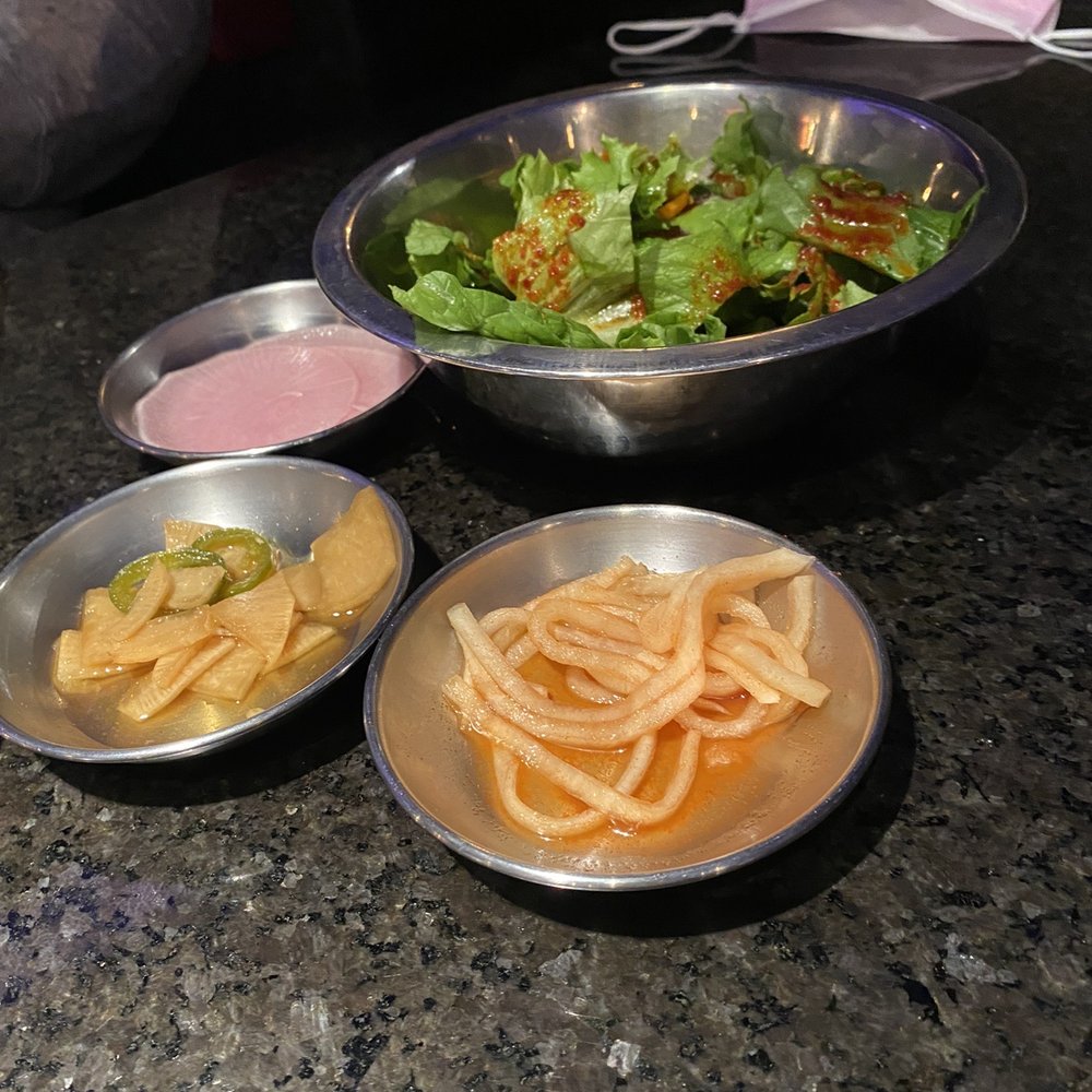 Iron Age - Salad with pickled radish toppings - Korean Near Me - Catonsville, Maryland Iron Age - Salad with pickled radish toppings - Korean Near Me - Catonsville, Maryland