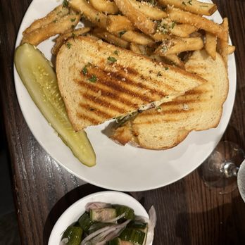 The Tavern - Grilled cheese with a side of cucumber salad - American Near Me - Salem, Massachusetts The Tavern - Grilled cheese with a side of cucumber salad - American Near Me - Salem, Massachusetts
