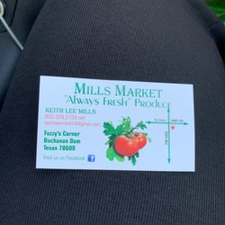 Mills Market - Business card.