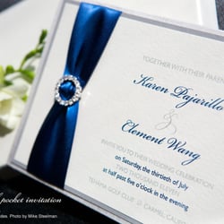 Brenna Catalano Design Studio - The Posh invitation from our luxe silk line.