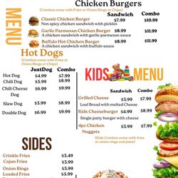Tomak's Burgers - Menu