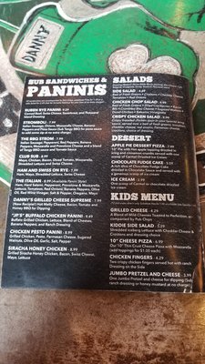 Menu photo 5 Danny Boy Draft Works South Bend, IN