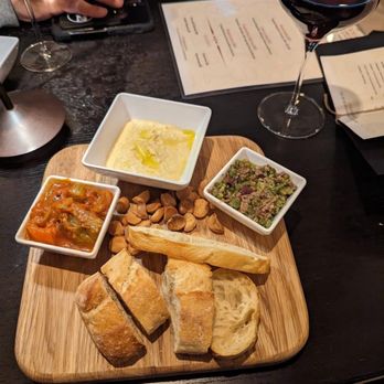 Cote Wine Bar - Vegetarian Spread: Hummus,Caponata,Olive Spread, Focaccia Bread. 4.10.24 - Wine Bars Near Me - Bronx, New York Cote Wine Bar - Vegetarian Spread: Hummus,Caponata,Olive Spread, Focaccia Bread. 4.10.24 - Wine Bars Near Me - Bronx, New York