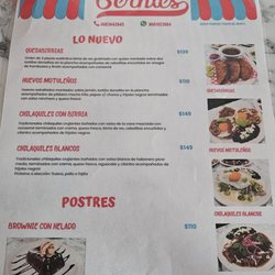 Bernie's - Menu