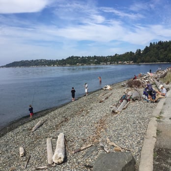 Lincoln Park - There must be fish many lines in the water today - Parks Near Me - Seattle, Washington