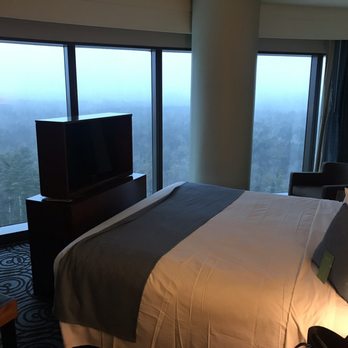 The Fox Tower - Foxwoods - Corner king room with wall to wall windows. It was a bit foggy on this day but still a wonderful view - Hotels Near Me - Mashantucket, Connecticut