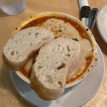 Steelefish Grille - two slices of bread in a bowl of soup - Seafood Near Me - Bel Air, Maryland Steelefish Grille - two slices of bread in a bowl of soup - Seafood Near Me - Bel Air, Maryland
