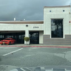 Hertz - The front of the building where Hertz is located inside.