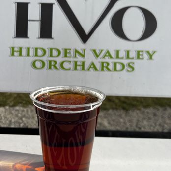 Hidden Valley Orchards - Heart States Pumpkin Lager on an outdoor bench - Pick Your Own Farms Near Me - Lebanon, Ohio