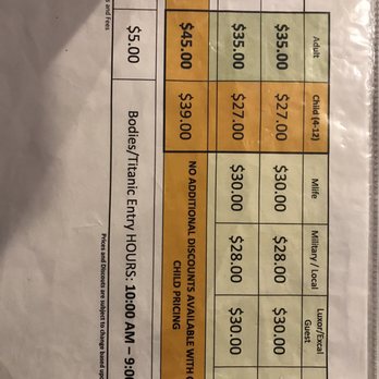 Titanic - Discount pricing - Museums Near Me - Las Vegas, Nevada