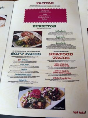 Menu photo 2 Que Pasa Mexican Cafe Visalia, CA Menu photo 2 Que Pasa Mexican Cafe Visalia, CA