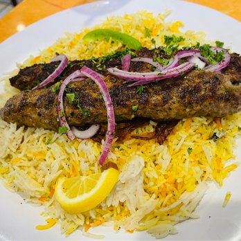 Habibi Grill - Mix Grilled 2 Skewers with Lamb Mandy and Shish Tawook - Middle Eastern Near Me - Raleigh, North Carolina