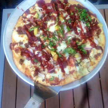 Blue Line Pizza - BBQ chicken thin crust - Pizza Near Me - Mountain View, California Blue Line Pizza - BBQ chicken thin crust - Pizza Near Me - Mountain View, California