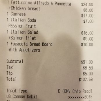 Sette Pasta House - We were charged for bread board, but didnt order it. - Italian Near Me - Granite Bay, California Sette Pasta House - We were charged for bread board, but didnt order it. - Italian Near Me - Granite Bay, California