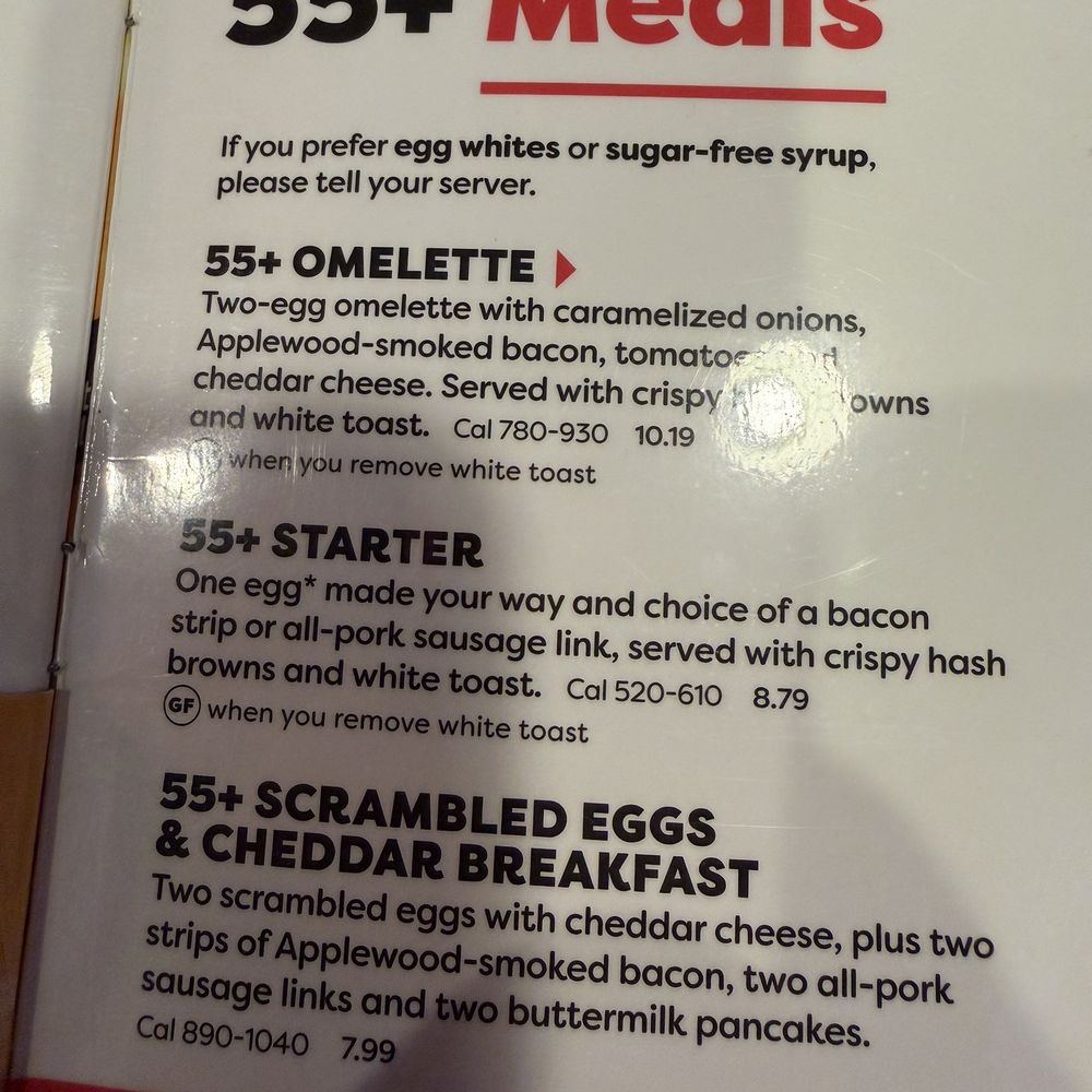 Denny's - I now qualify for 55+. Bummer. - Diners Near Me - Globe, Arizona