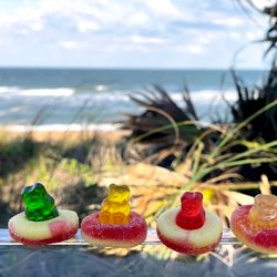 A selection of our beach-themed gummy candies