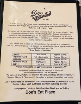 Menu photo 2 Doe's Eat Place Fayetteville, AR Menu photo 2 Doe's Eat Place Fayetteville, AR
