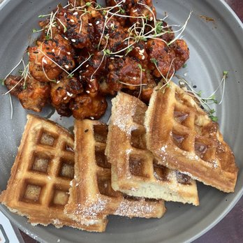 Benchmark - Chicken and waffles - New American Near Me - Santa Ana, California