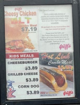 Menu photo 3 Griff's Hamburgers Irving, TX