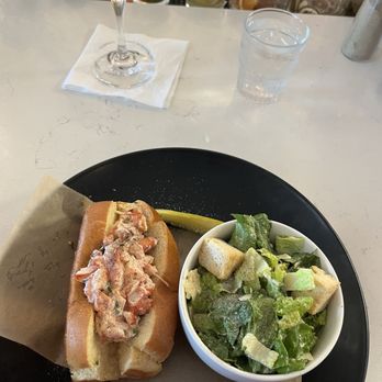 Off the Hook - My lobster  roll with Caesar salad - Seafood Near Me - Bethany Beach, Delaware