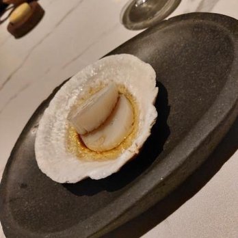 Sons & Daughters - Grilled Maine scallop with juniper syrup, browned butter and almond miso. - New American Near Me - San Francisco, California Sons & Daughters - Grilled Maine scallop with juniper syrup, browned butter and almond miso. - New American Near Me - San Francisco, California