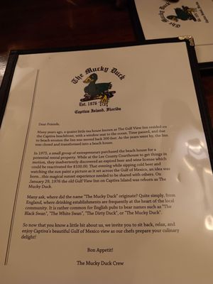 Menu photo 8 The Mucky Duck Captiva, FL Menu photo 8 The Mucky Duck Captiva, FL