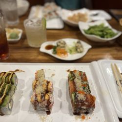 Sushi Masa - The double crunchy roll (middle) was so good!