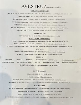 Menu photo 2 Avestruz Tapas & Tequila Toledo, OH Menu photo 2 Avestruz Tapas & Tequila Toledo, OH