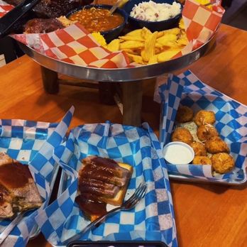 Famous Dave's - Feast for Two Texas Tri Tip Steak Platter Mac & Cheese Bites - Barbeque Near Me - Rancho Cucamonga, California Famous Dave's - Feast for Two Texas Tri Tip Steak Platter Mac & Cheese Bites - Barbeque Near Me - Rancho Cucamonga, California