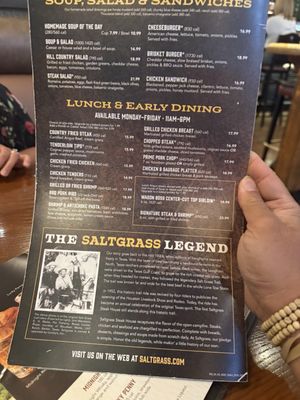 Menu photo 2 Saltgrass Steak House Arlington, TX Menu photo 2 Saltgrass Steak House Arlington, TX