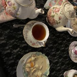 tea table with soup!