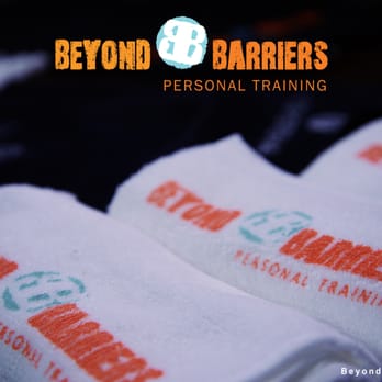Gonzo Custom Tees - Beyond Barriers Personal Training towels - Screen Printing/T-Shirt Printing Near Me Gonzo Custom Tees - Beyond Barriers Personal Training towels - Screen Printing/T-Shirt Printing Near Me