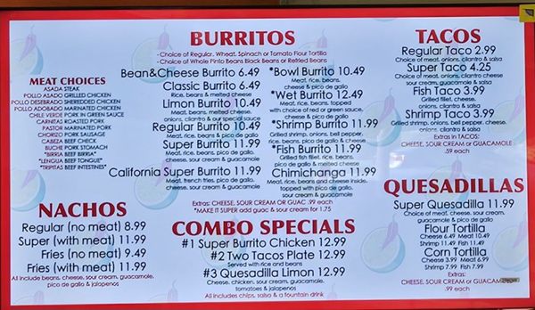 Menu photo 8 Taqueria Extra Fremont, CA Menu photo 8 Taqueria Extra Fremont, CA