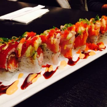 Wasabi Bistro - WB roll, salmon replacement of shrimp tempura. - Japanese Near Me - Livermore, California Wasabi Bistro - WB roll, salmon replacement of shrimp tempura. - Japanese Near Me - Livermore, California