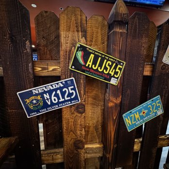 Big B’s Texas BBQ - New Mexico Plates on wall. - Barbeque Near Me - Las Vegas, Nevada Big B’s Texas BBQ - New Mexico Plates on wall. - Barbeque Near Me - Las Vegas, Nevada