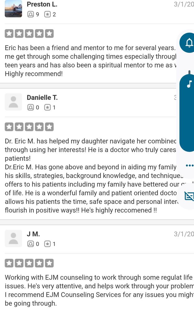 EJM Counseling Services - grief counselor in Modesto, CA