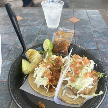 Taco Nazo - Two Amazing bomb fish tacos with juicy yellow chiles mmm - Tacos Near Me - La Puente, California Taco Nazo - Two Amazing bomb fish tacos with juicy yellow chiles mmm - Tacos Near Me - La Puente, California