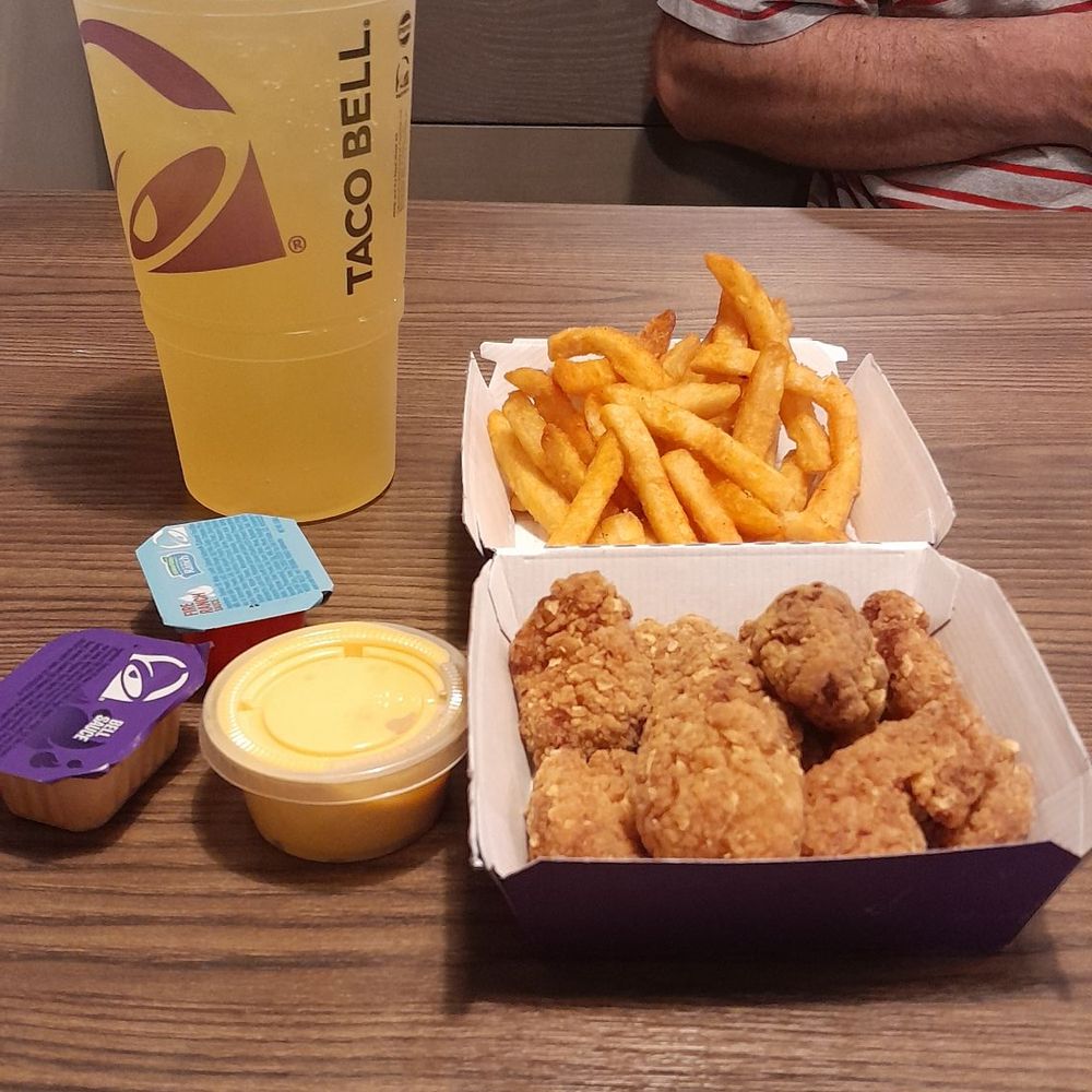 Taco Bell - 10 piece tortilla nuggets with Taco Bell and Fire Ranch sauces and Brisk Mango Fiesta Ice tea - Fast Food Near Me - Columbia, Maryland Taco Bell - 10 piece tortilla nuggets with Taco Bell and Fire Ranch sauces and Brisk Mango Fiesta Ice tea - Fast Food Near Me - Columbia, Maryland