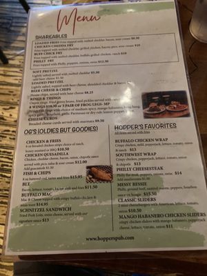 Menu photo 2 Hoppers Pub Waynesville, MO