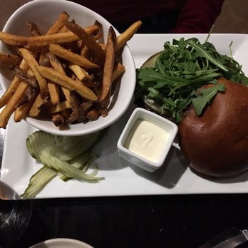 111 Bistro - Bistro burger with plain fries - New American Near Me - Medina, Ohio