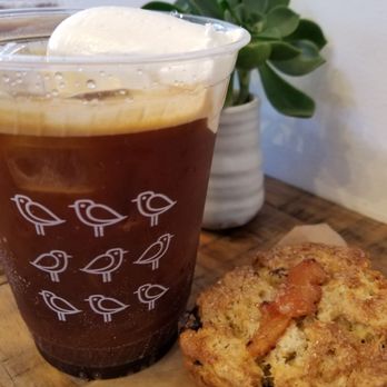 Andytown Coffee Roasters - Snowy plover with blood orange choc chip scone. - Coffee Roasteries Near Me - San Francisco, California Andytown Coffee Roasters - Snowy plover with blood orange choc chip scone. - Coffee Roasteries Near Me - San Francisco, California