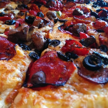 Peppes Pizza - A delicious self-created pizza: Peppe's pepperoni and cheese special, chorizo, olives, and secret ingredients (read: I forgot). - Pizza Near Me - Geilo, 06