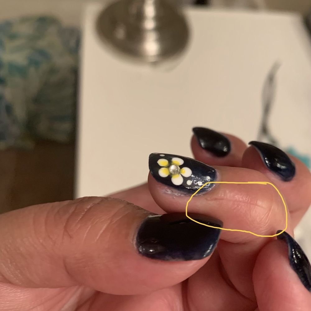 Only SNS Nails - Nail file cut. Pretty long. - Nail Salons Near Me - Wildomar, California